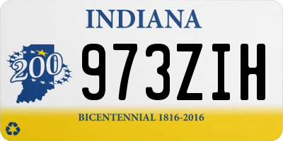 IN license plate 973ZIH