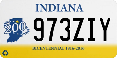 IN license plate 973ZIY