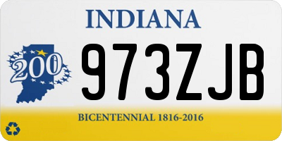 IN license plate 973ZJB