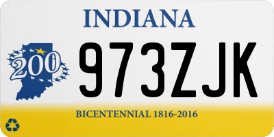 IN license plate 973ZJK