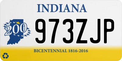 IN license plate 973ZJP