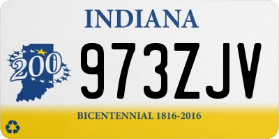 IN license plate 973ZJV