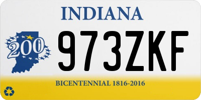IN license plate 973ZKF