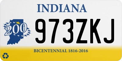 IN license plate 973ZKJ