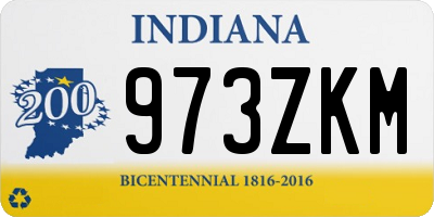 IN license plate 973ZKM