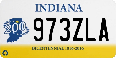 IN license plate 973ZLA