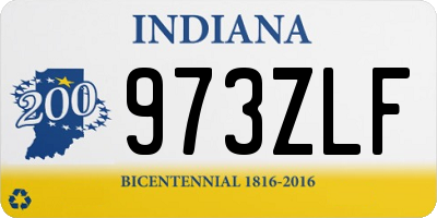IN license plate 973ZLF