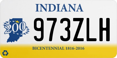 IN license plate 973ZLH