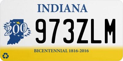 IN license plate 973ZLM