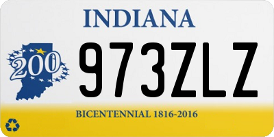IN license plate 973ZLZ