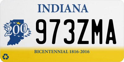 IN license plate 973ZMA
