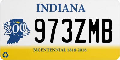 IN license plate 973ZMB