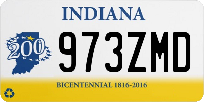 IN license plate 973ZMD