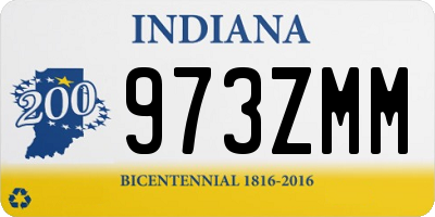 IN license plate 973ZMM