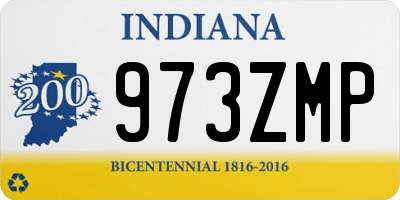 IN license plate 973ZMP