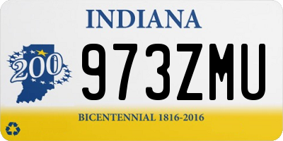 IN license plate 973ZMU