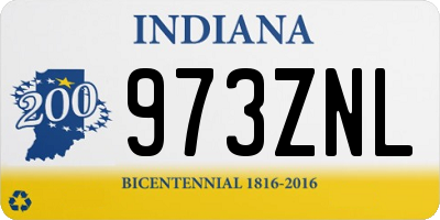 IN license plate 973ZNL