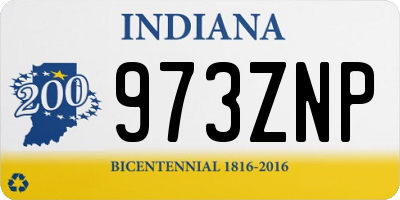 IN license plate 973ZNP