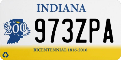 IN license plate 973ZPA