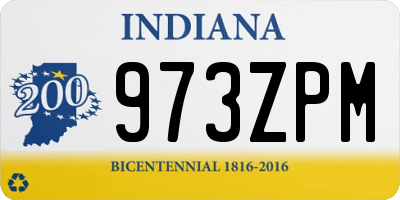 IN license plate 973ZPM
