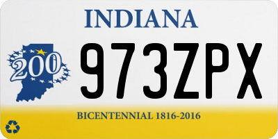 IN license plate 973ZPX