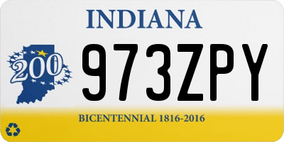 IN license plate 973ZPY