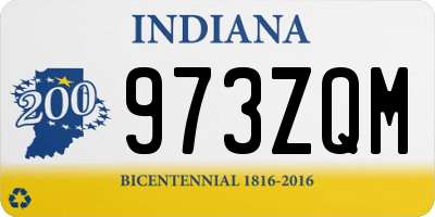 IN license plate 973ZQM