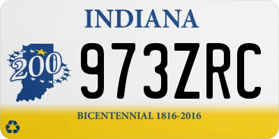 IN license plate 973ZRC