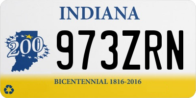 IN license plate 973ZRN