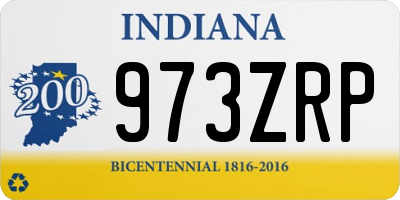 IN license plate 973ZRP