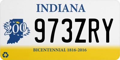IN license plate 973ZRY