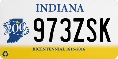 IN license plate 973ZSK