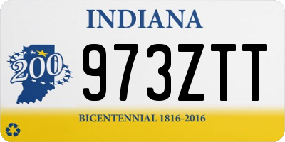 IN license plate 973ZTT