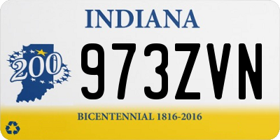 IN license plate 973ZVN