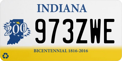 IN license plate 973ZWE