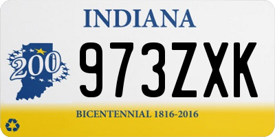 IN license plate 973ZXK