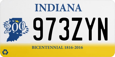 IN license plate 973ZYN