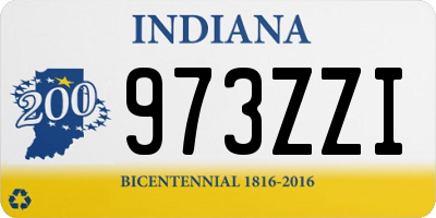 IN license plate 973ZZI