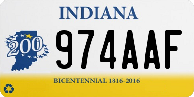 IN license plate 974AAF