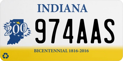 IN license plate 974AAS