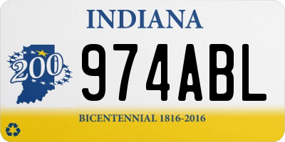 IN license plate 974ABL