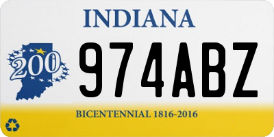 IN license plate 974ABZ