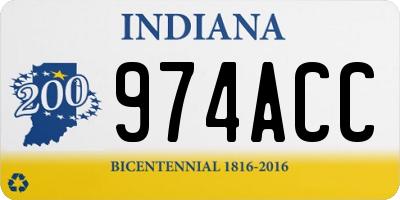 IN license plate 974ACC