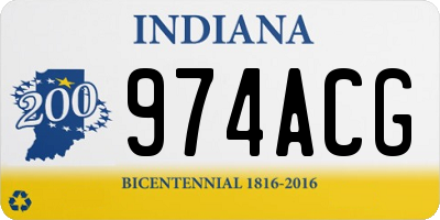 IN license plate 974ACG