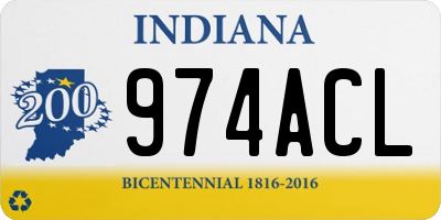 IN license plate 974ACL