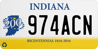 IN license plate 974ACN