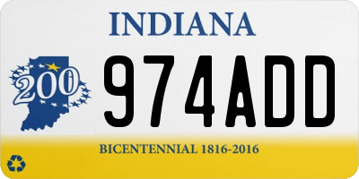 IN license plate 974ADD