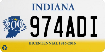 IN license plate 974ADI