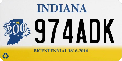 IN license plate 974ADK
