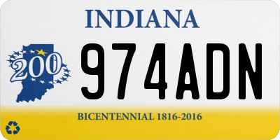 IN license plate 974ADN